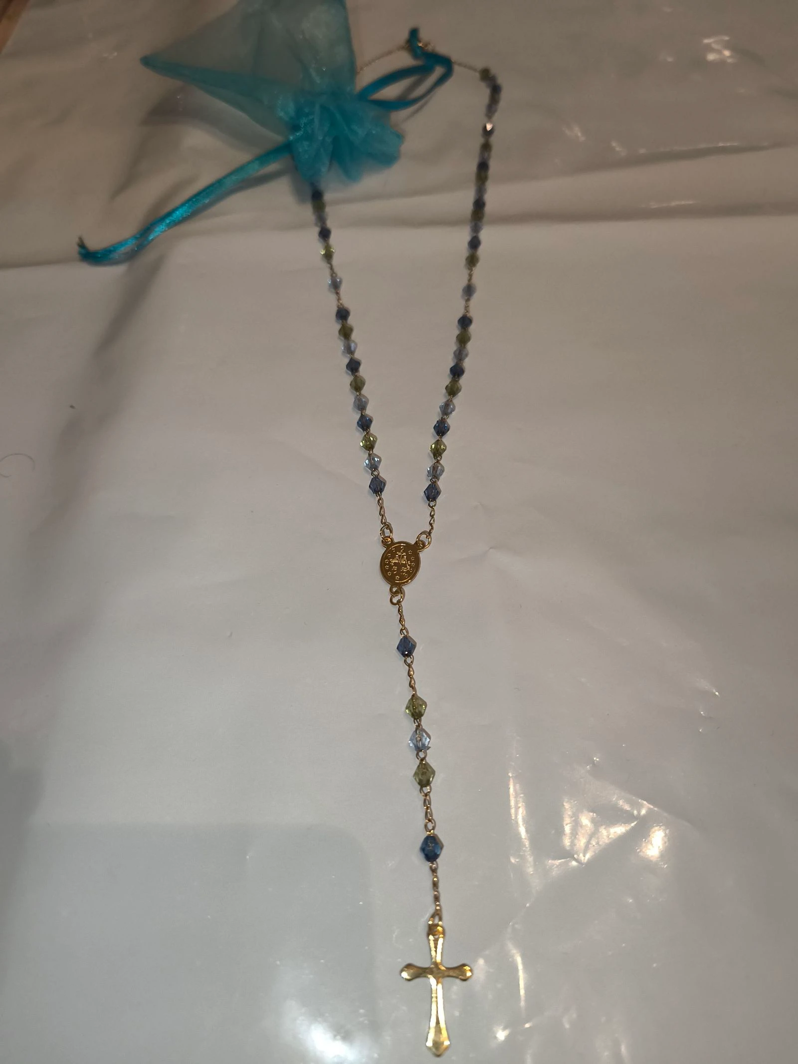Colar Chapelete pérola cruz – photo 2